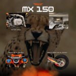 MOTO SKY RIDER MX150 NARANJA/VERDE - Imagen 5