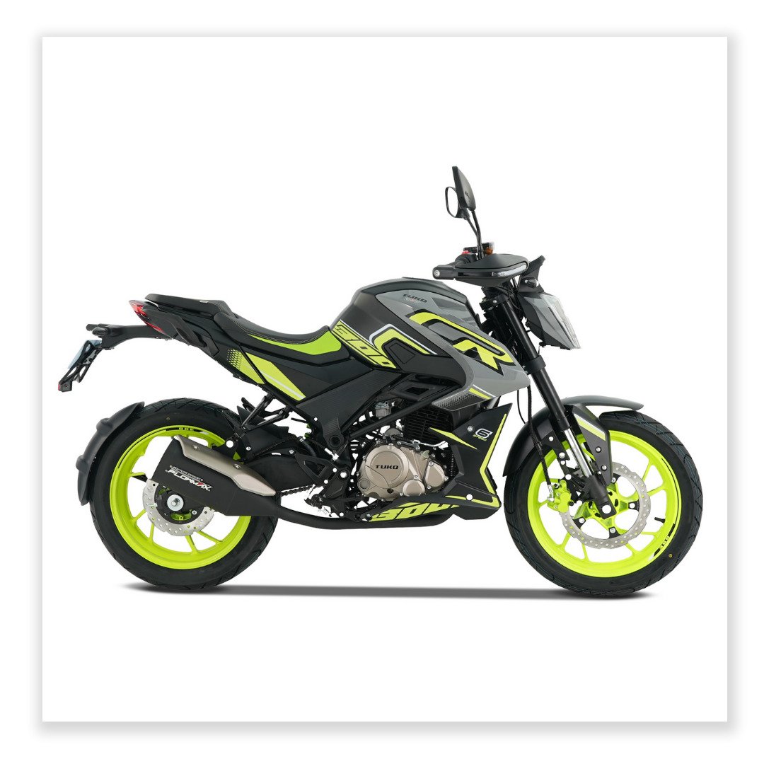 MOTO TUKO TK-CR300 6VEL 4V 300CC PLOMO VERDE.1 MOTO TUKO TK-CR300 6VEL 4V 300CC PLOMO/VERDE - Imagen 1