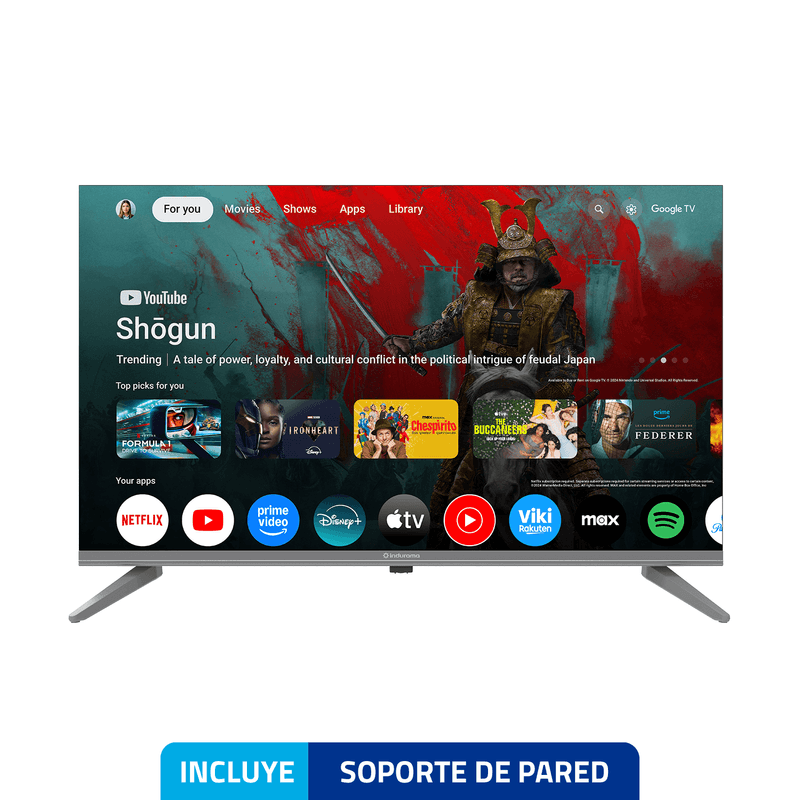 TV LED INDURAMA 43TIKJ5UHD GOOGLE TV 5.0.1 TV LED INDURAMA 43TIKJ5UHD GOOGLE TV 5.0 - Imagen 1