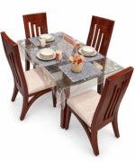 JUEGO DE COMEDOR DE VIDRIO LINEAL 4 SILLAS - Imagen 2