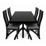 JUEGO DE COMEDOR MADERA LINEAL DE 4SILLAS
