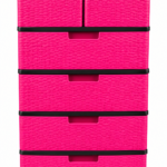 CAJONERA SUPREMA DUO RATAN 5P FUCSIA