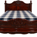 CAMA TALLADA GUAYACAN BLANCO 2 PLZ Y MEDIA- CLINTON